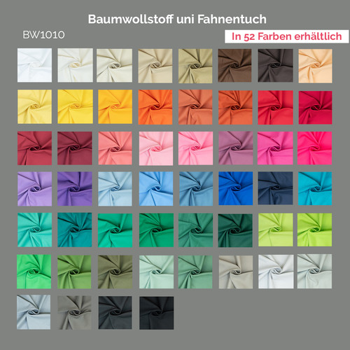 Baumwollstoff uni einfarbig