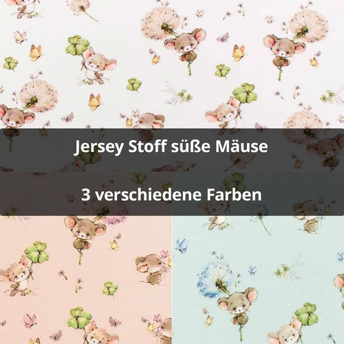 Jersey stoff süße mäuse - süße,